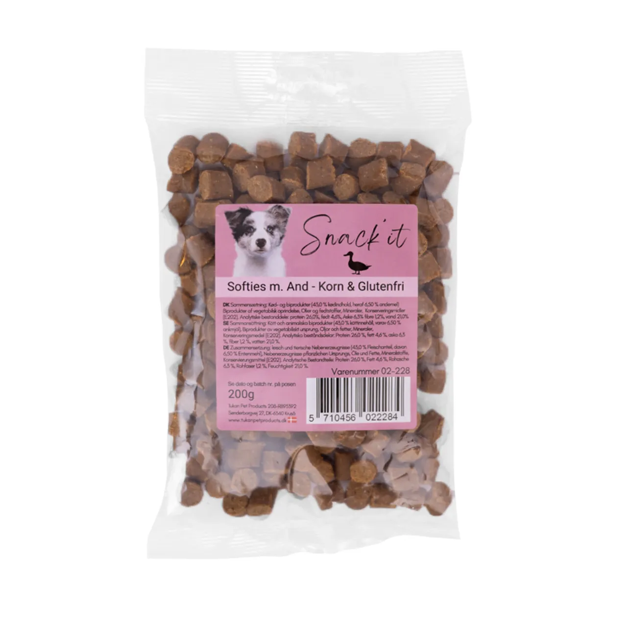 Softies med and hundesnacks 200 g - Blød belønning med fyldig smag